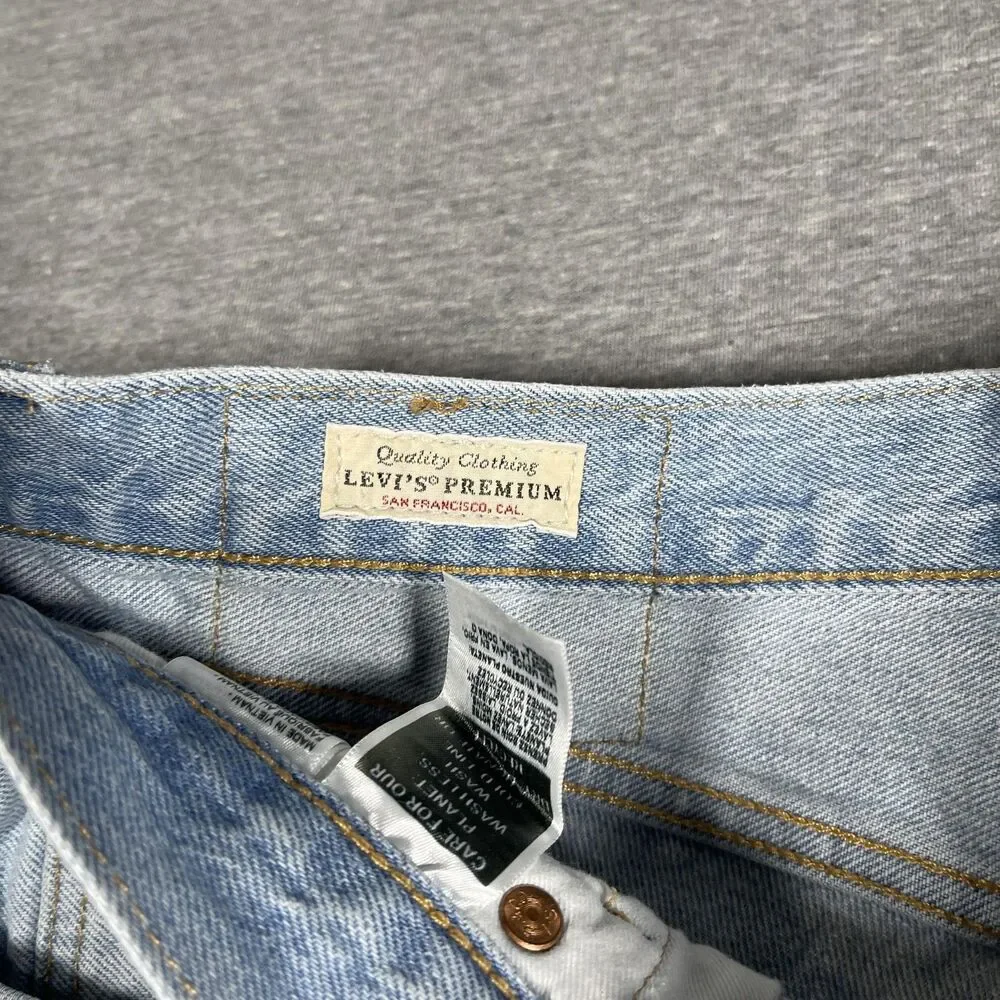 Levi's 501 Jeans Mens 28x30 (27x28) Blue Light Wash Straight Classic